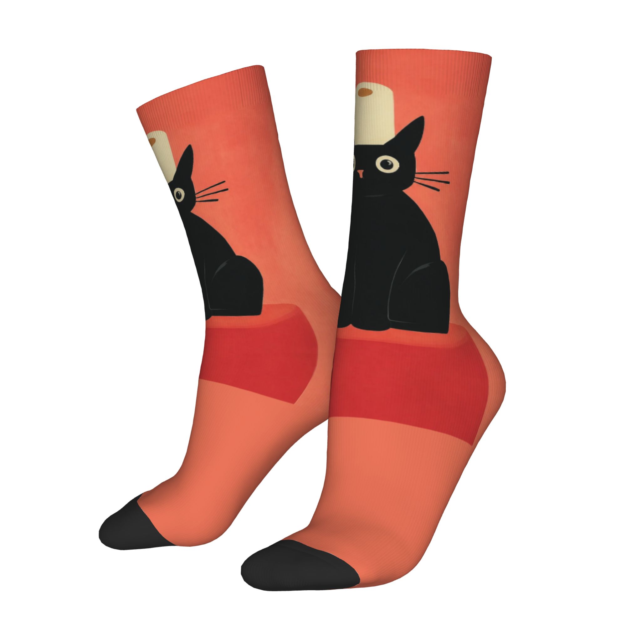 Custom Black Cat with Toilet P - огляд і ціна Dress Sock Men
