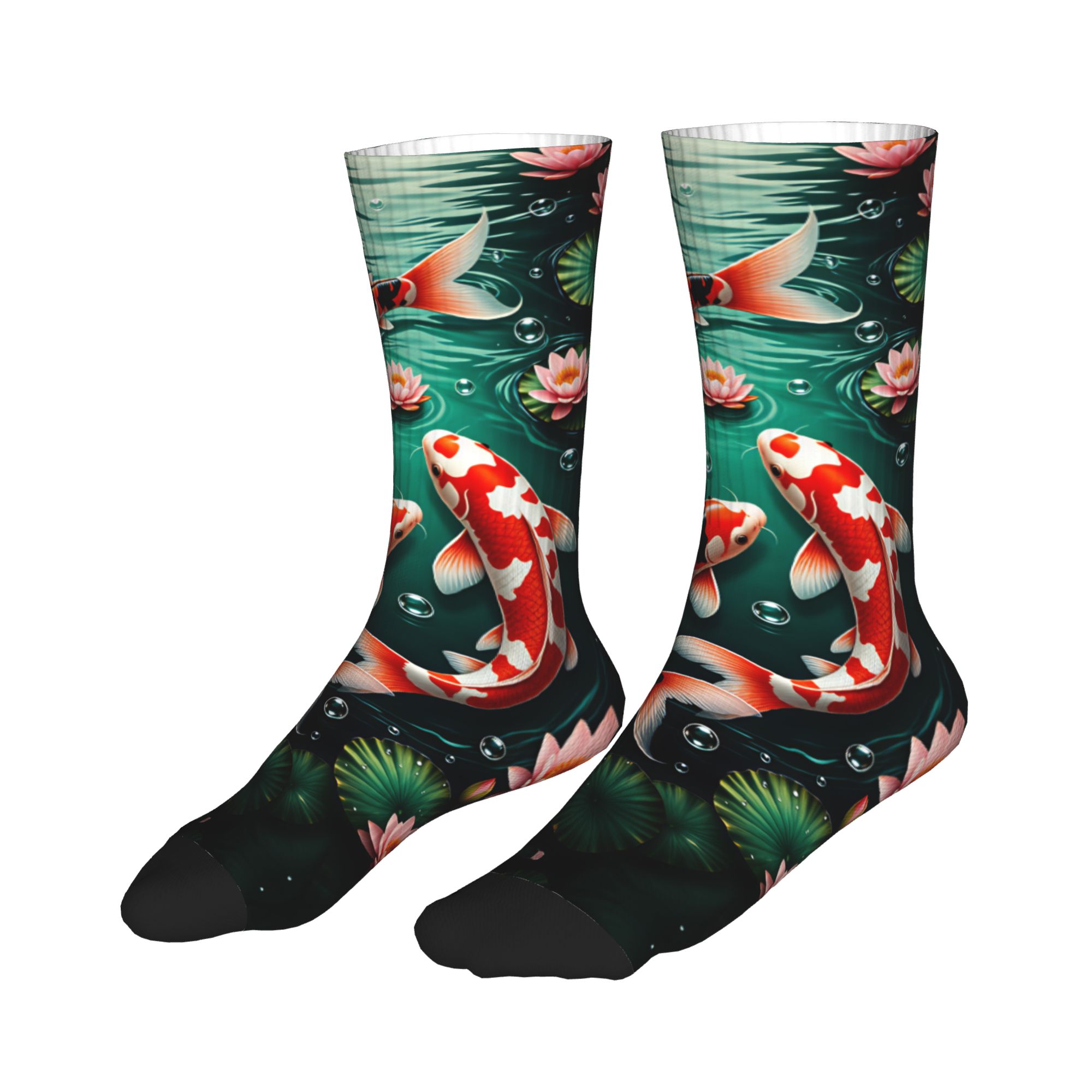 Three Koi Lotus Dark Pond Feng - огляд і ціна Dress Sock Men