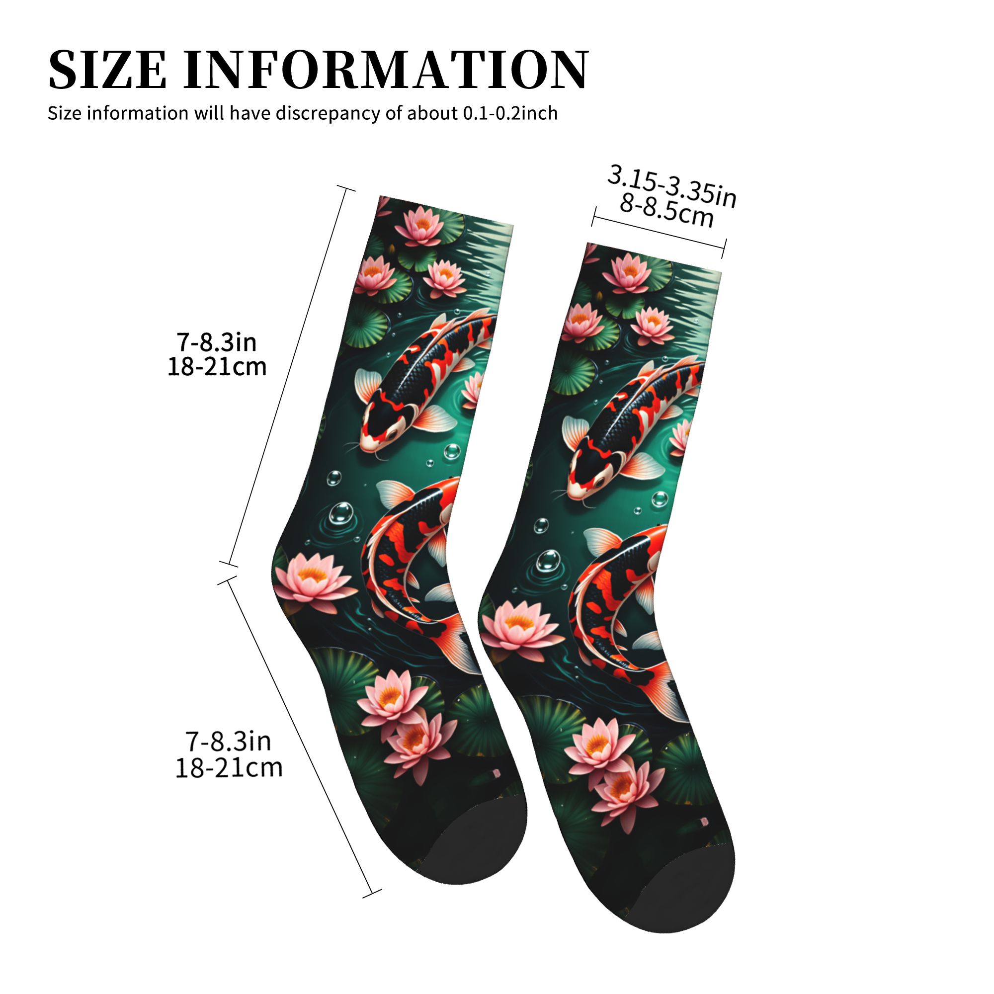 Three Koi Lotus Dark Pond Feng - огляд і ціна Dress Sock Men