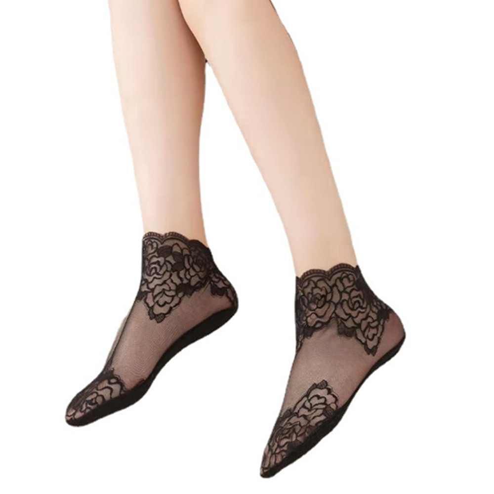 woman Lace rose thin socks Loa - огляд і ціна Invisibility Sock Loafer