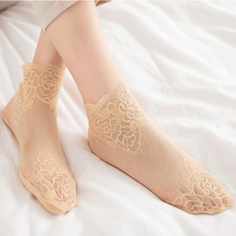 woman Lace rose thin socks Loa - огляд і ціна Invisibility Sock Loafer
