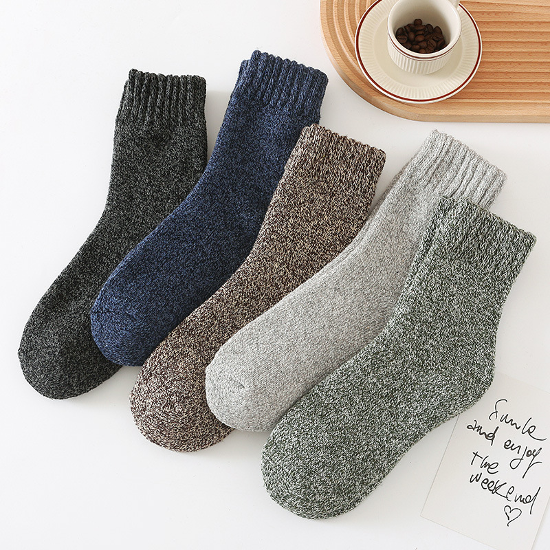 5 Pairs Solid Color Pattern Me - огляд і ціна Thermal Sock Winter