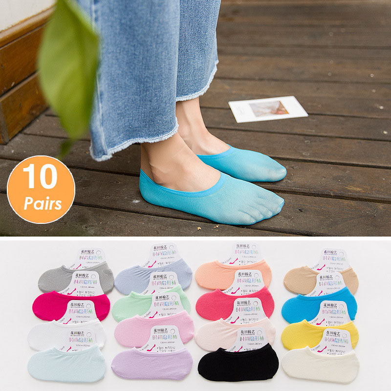 5 Pairs 10PCS Women Socks Nons - огляд і ціна Invisibility Sock Loafer